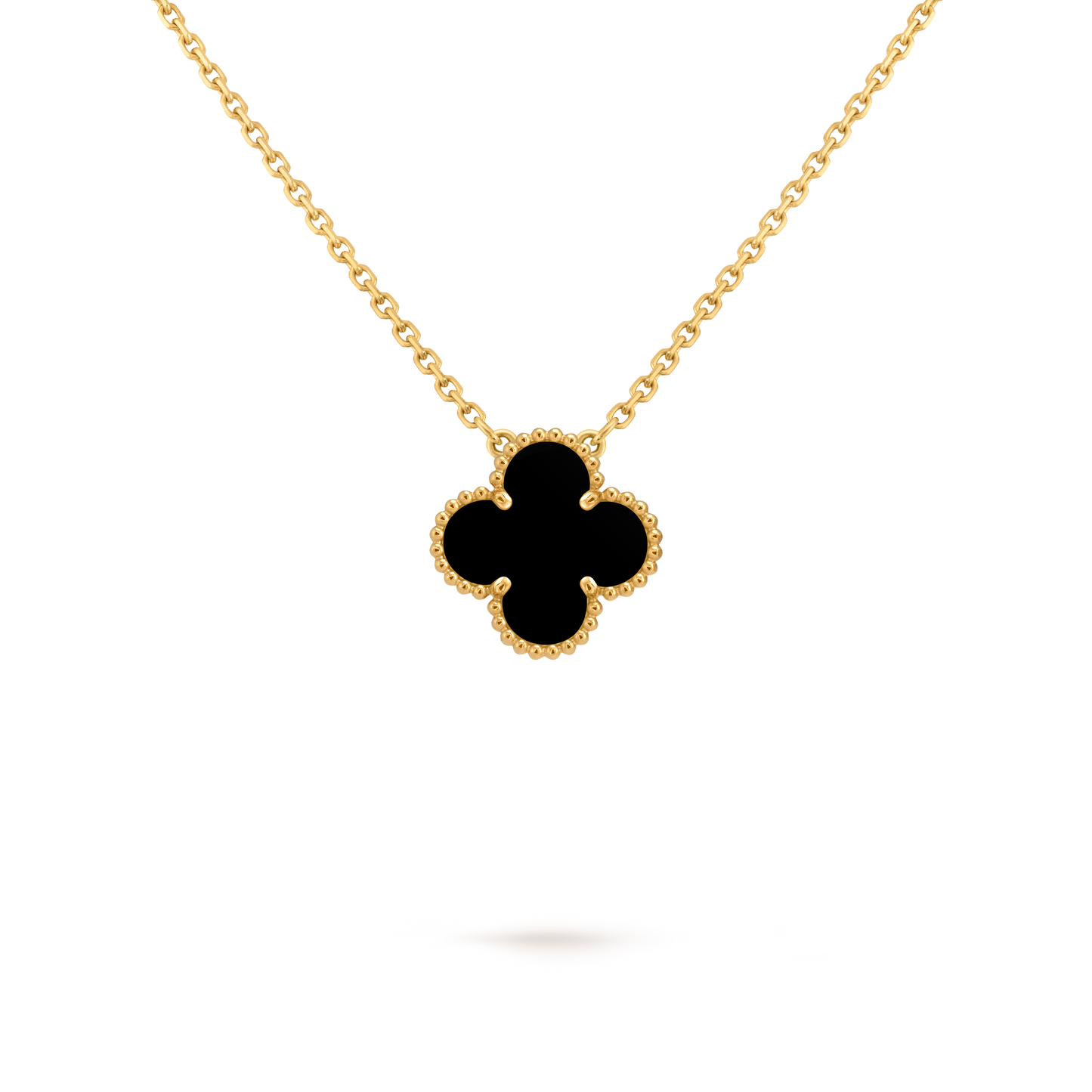 Van Cleef & Arpels Alhambra Pendant – Onyx, 18K Yellow Gold (Pre-Owned)