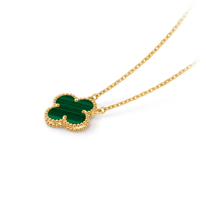Van Cleef & Arpels Sweet Alhambra Pendant – Malachite, 18K Yellow Gold