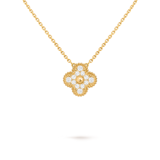 Van Cleef & Arpels Alhambra Pendant full diamonds – 18K Yellow Gold (Pre-Owned)