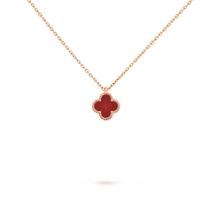 Van Cleef & Arpels Sweet Alhambra Pendant 18K Rose Gold & Carnelian (Pre-Owned)