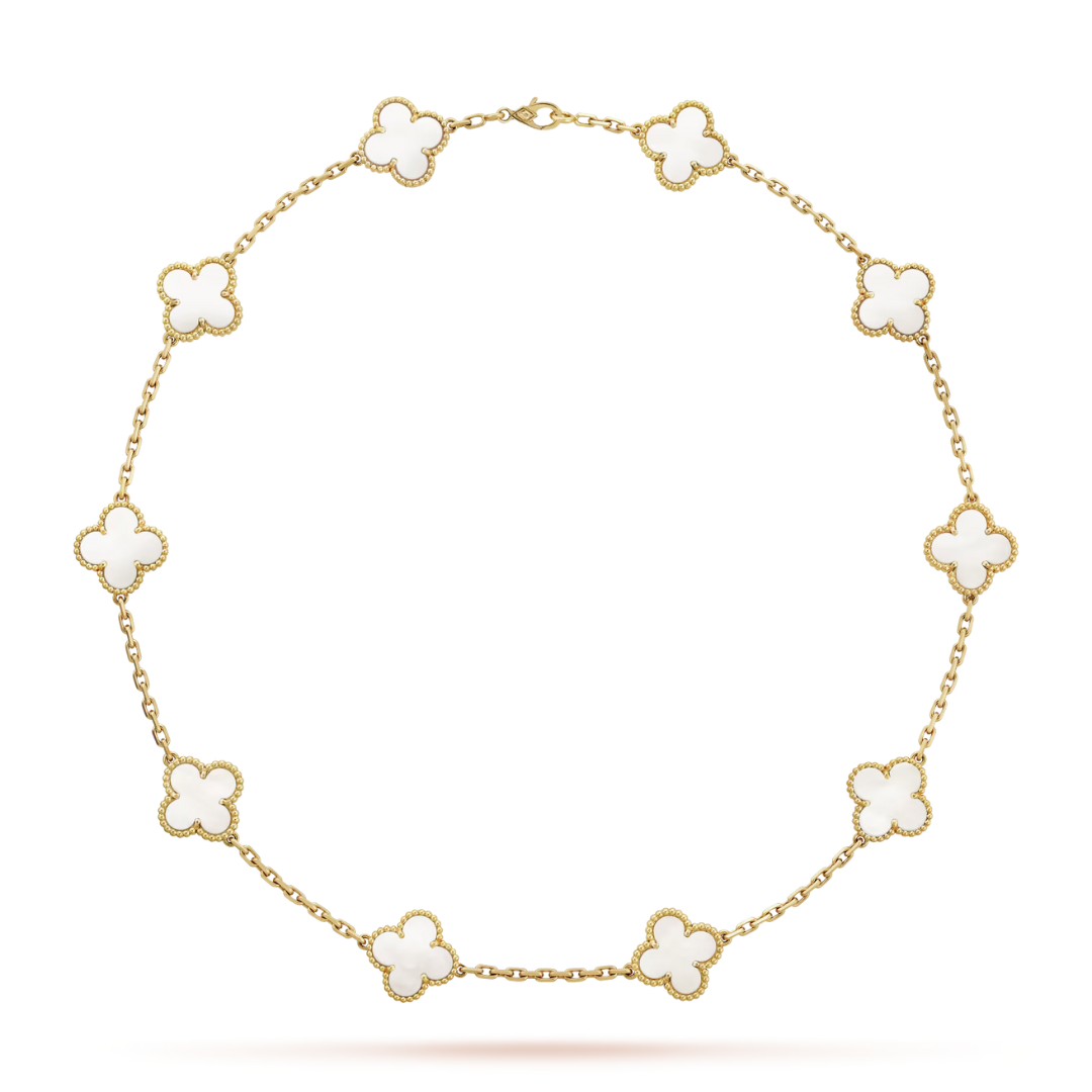 Van Cleef & Arpels Alhambra necklace 10 motifs, Mother of Pearl 18K Yellow Gold (Pre-Owned)