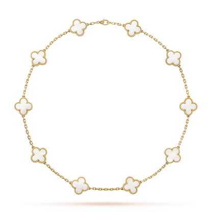 Van Cleef & Arpels Alhambra necklace 10 motifs, Mother of Pearl 18K Yellow Gold (Pre-Owned)